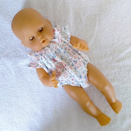 Habits poupon corolle 36 cm vinyle - barboteuse oiseaux