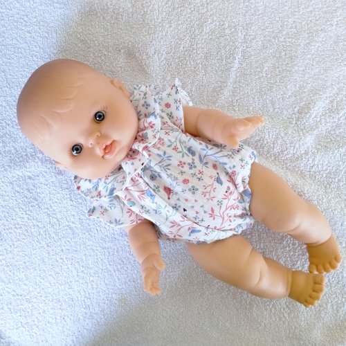 Vêtements minikane 34 cm - barboteuse oiseaux
