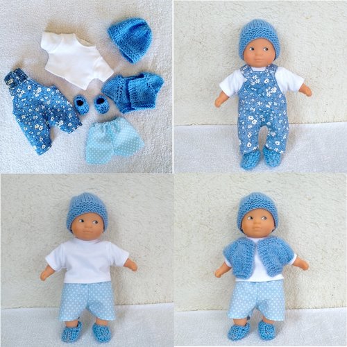 Habits mini poupon corolle 20 cm : les pitchouns bleu et blanc