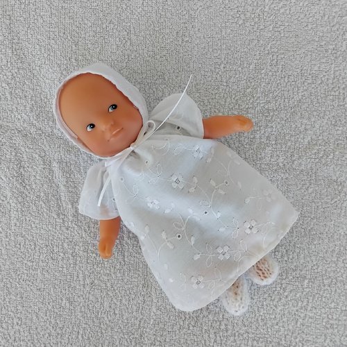 Habits mini poupon corolle 20 cm : tenue de baptême