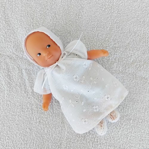 Habits mini poupon corolle 20 cm : tenue de baptême