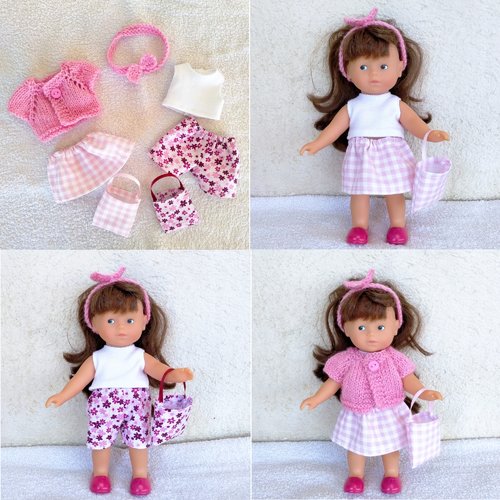 Vêtements mini corolline : lot été rose