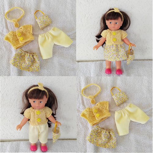 Vêtements pour mini corolline : lot jaune