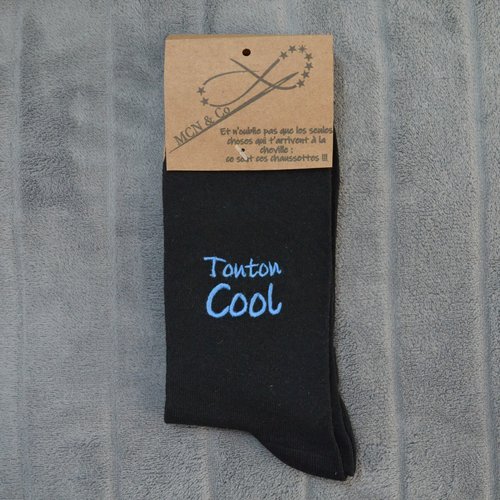 Chaussettes personnalisées brodées "tonton cool"