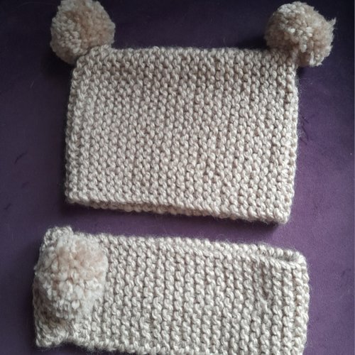 Bonnet et snood bébé