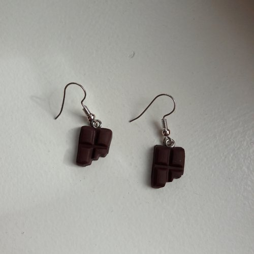 Boucles d'oreilles chocolat
