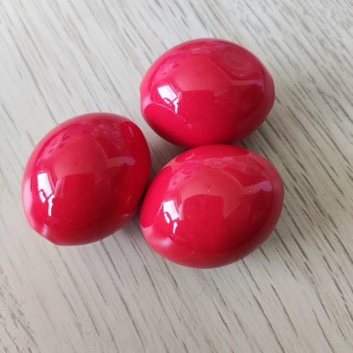 Grande perle en céramique rouge