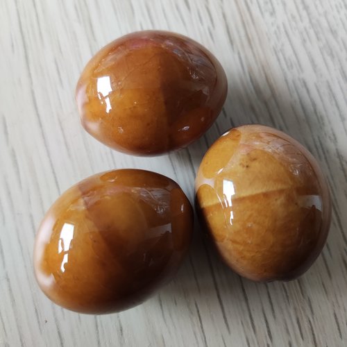 Grande perle en céramique marron