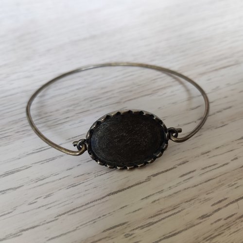 Bracelet métal couleur bronze support cabochon