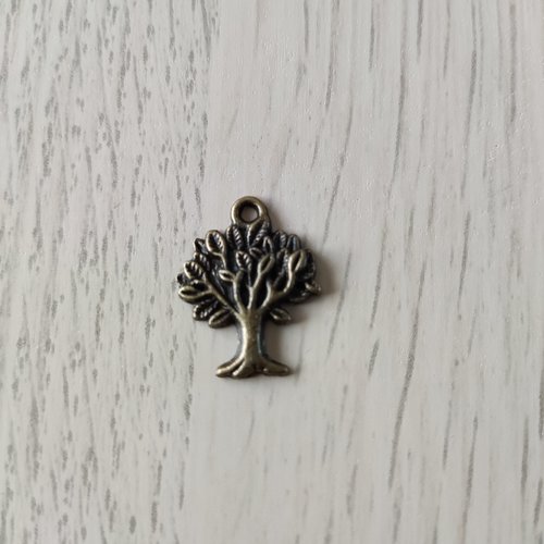 1 breloque / pendentif arbre de vie en métal bronze