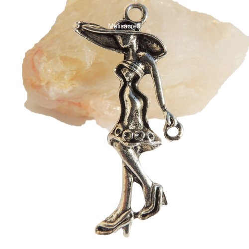 Lot de 2 breloques argentées femme