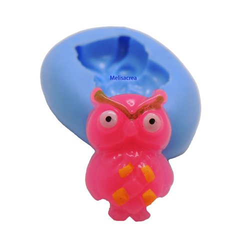 Mini moule en silicone hibou - 1,5cm