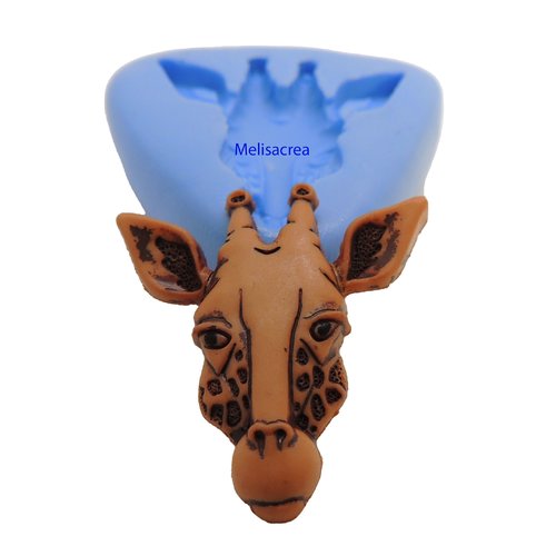 Mini moule en silicone tête de girafe - 2,7 cm