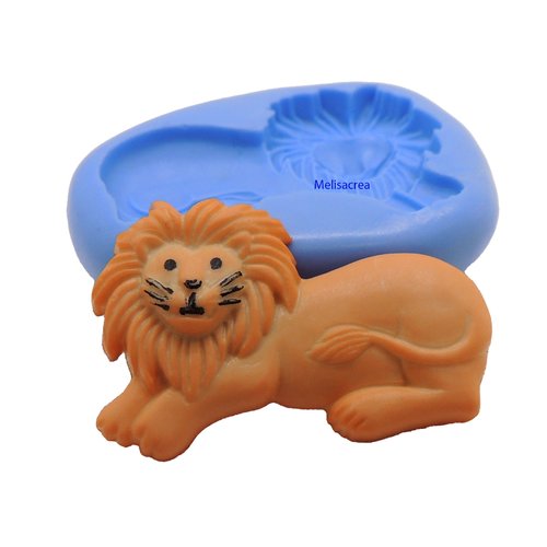 Moule en silicone lion allongé - 3,1 cm