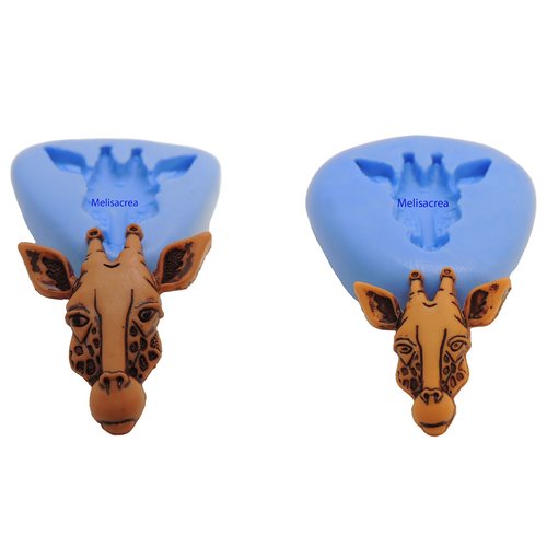 Lot de 2 moules en silicone girafe