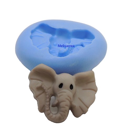 Moule en silicone tête d'éléphant - 1,8 cm