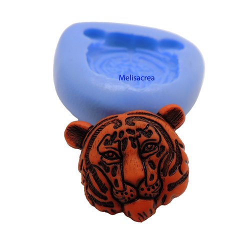 Moule en silicone tête de tigre - 1,7 cm