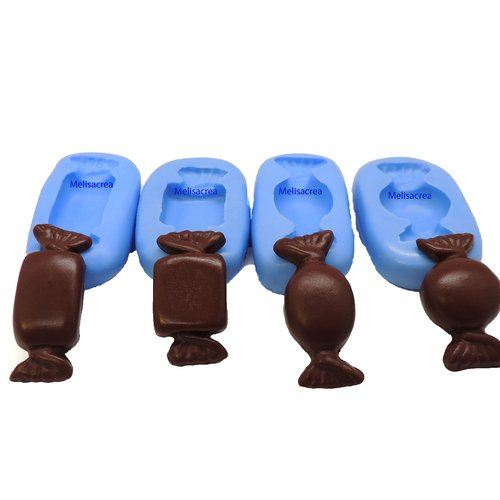 Lot de 4 moules en silicone bonbon