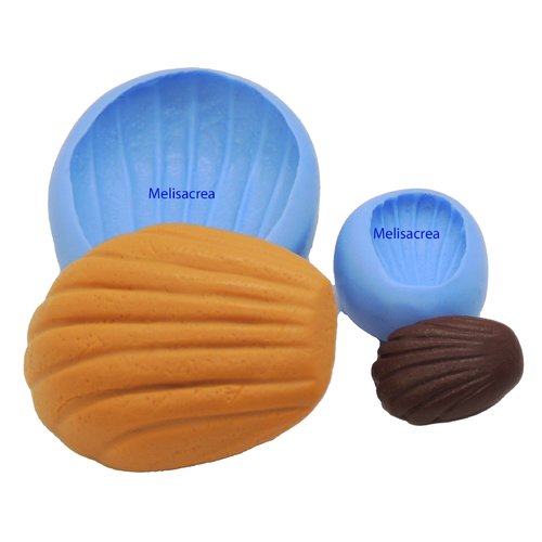Lot de 2 moules en silicone madeleine