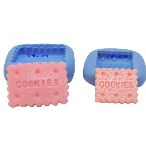 Lot de 2 moules en silicone cookies 2,5 cm + 1,7 cm