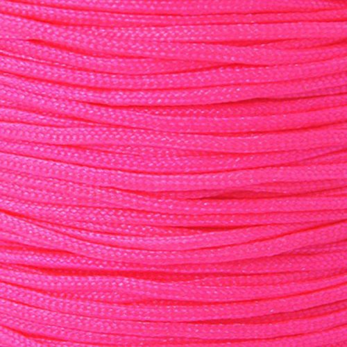 Lot de 10 mètres de fil nylon rose fluo pour macramé, shamballa