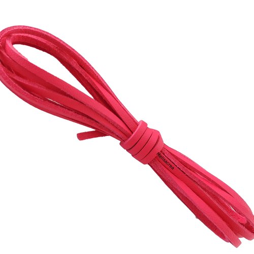Lot de 2 mètres de cordon suédine rose, velours, imitation cuir