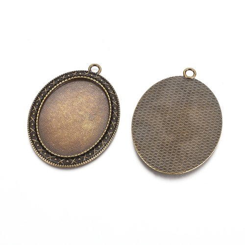 Support de pendentif pour cabochon 40 x 30 mm