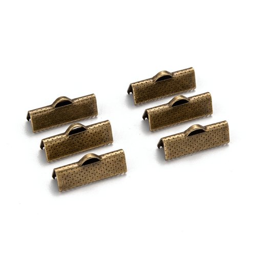 Lot de 20 griffes couleur bronze 20x8x5mm