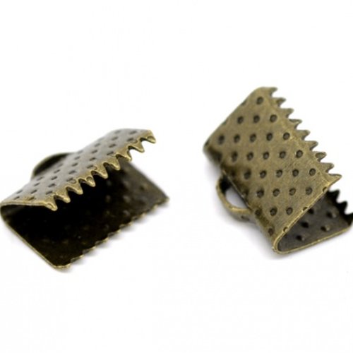 Lot de 30 griffes couleur bronze 10x8x5mm