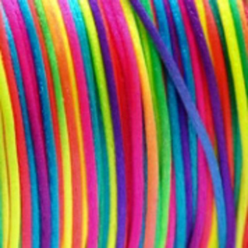 Lot de 5 mètres de cordon polyester multicolore 1,5mm