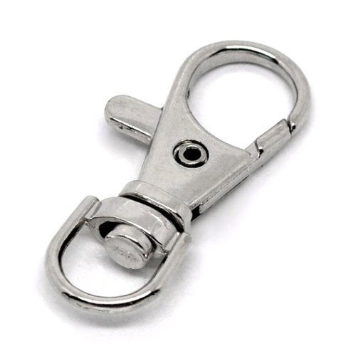 2 mousquetons pour porte-clés - 37x17x6,2 mm