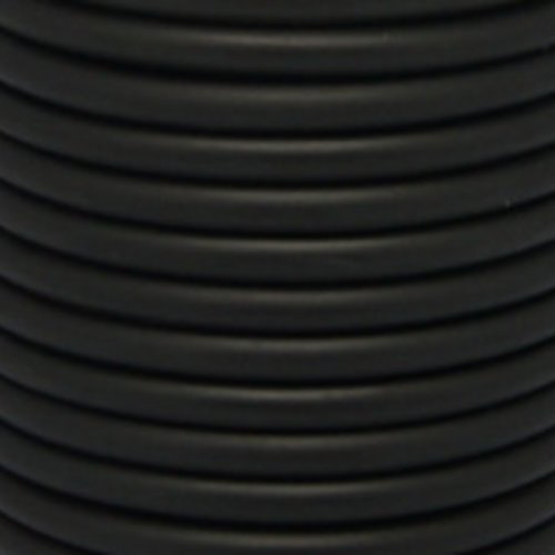 1 mètre de cordon creux en pvc noir 4mm