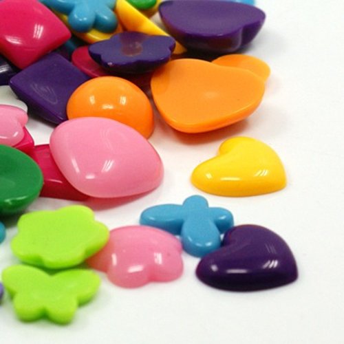 Lot de 20 grammes de cabochon en acrylique (40 pièces environ)