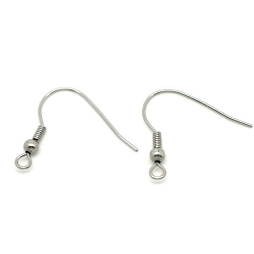 Lot 20 crochets en acier inoxydable, supports pour boucles d'oreilles