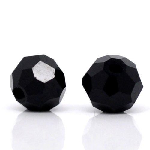 Lot de 50 perles en verre à facette 4mm