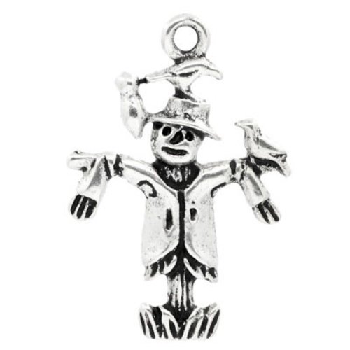 Lot de 10 breloques thème halloween - épouvantail