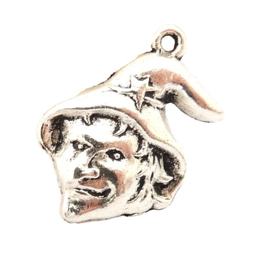 Lot de 4 breloques thème halloween - sorcier