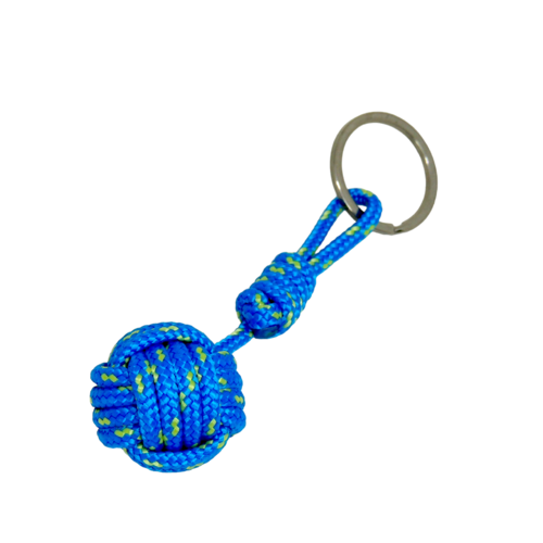 Porte-clés pomme de touline bleu