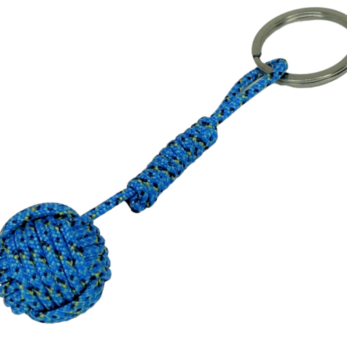 Porte-clés pomme de touline bleu