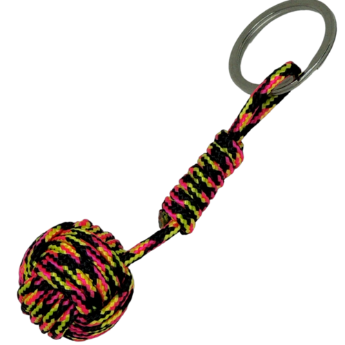 Porte-clés pomme de touline multicolore
