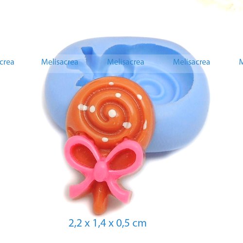Moule en silicone bonbon sucette lollipop - 2,2 cm
