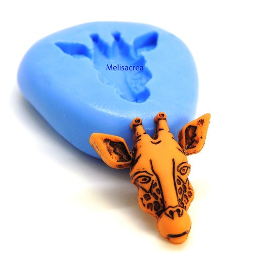 Mini moule en silicone tête de girafe - 1,7 cm