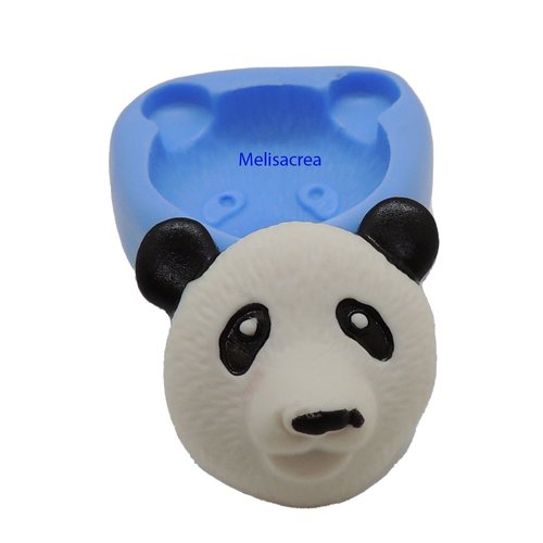 Mini moule en silicone tête de panda - 1,6 cm