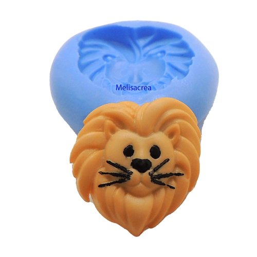 Mini moule en silicone tête de lion - 1,8 cm
