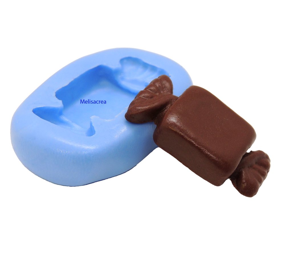 Lot 4 Moules Silicone bonbon fait main pour fimo, cernit