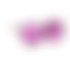 Boucles d'oreilles avec cabochon en résine rose violet