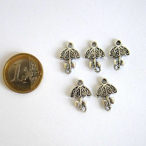 bronze 5 breloques//pendentifs parapluie ant