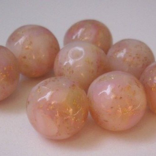 Perles artisanales en pâte polymère fimo (x8) 1,5 cm - handmade polymer clay beads