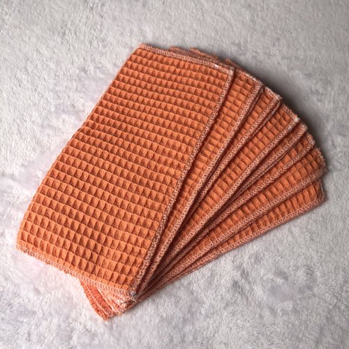Lot de 8 essuie-tout, lavettes lavables et réutilisables - zéro déchet.