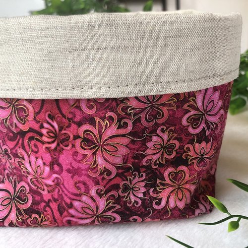 Panière en tissu réversible